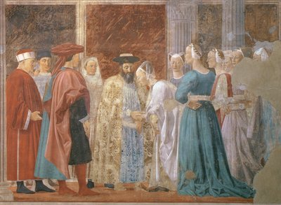 The Reception of the Queen of Sheba by King Solomon from the Legend of the True Cross cycle (detail) by Piero della Francesca